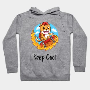 Keep Cool funny cat design Hoodie